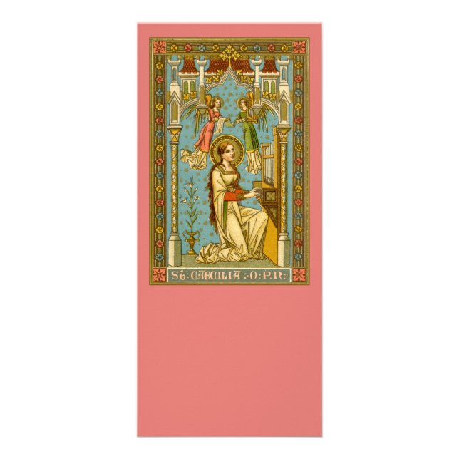 Nygotisk St. Cecilia av Rom (BNG 02) Reklamkort (Framsidan)