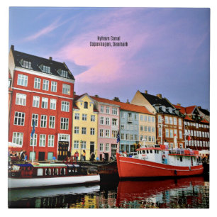 Nyhavn Canal, Köpenhamn, Danmark Kakelplatta