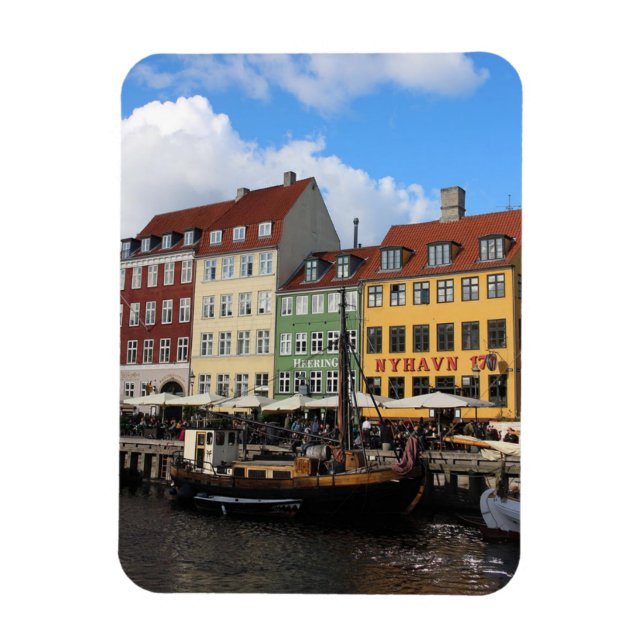 Nyhavn Copehagen Danmark Magnet (Vertikal)