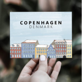 Nyhavn Copenhagen Danmark Skandinavien Modern Vykort