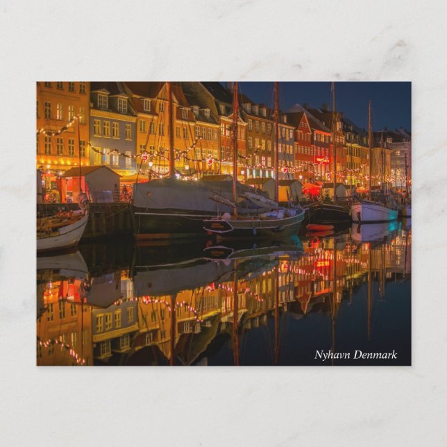 Nyhavn Danmark City Helg Vykort (Framsida)