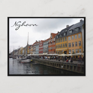nyhavn denmark färg vykort