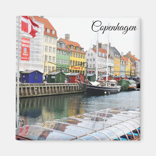Nyhavn kanal i Köpenhamnen, Danmark Magnet