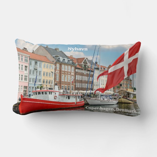Nyhavn Köpenhamn Danmark Lumbarkudde (Framsida)