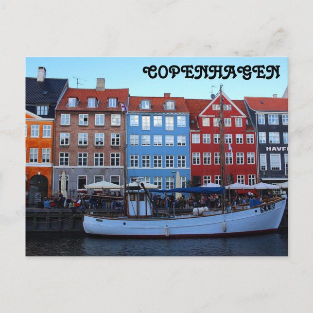 Nyhavn Köpenhamn Danmark Vykort (Framsida)