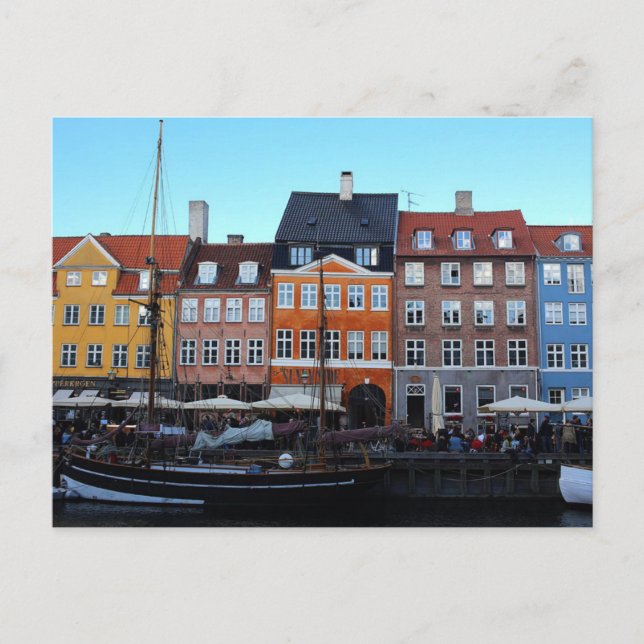 Nyhavn Köpenhamn Danmark Vykort (Framsida)