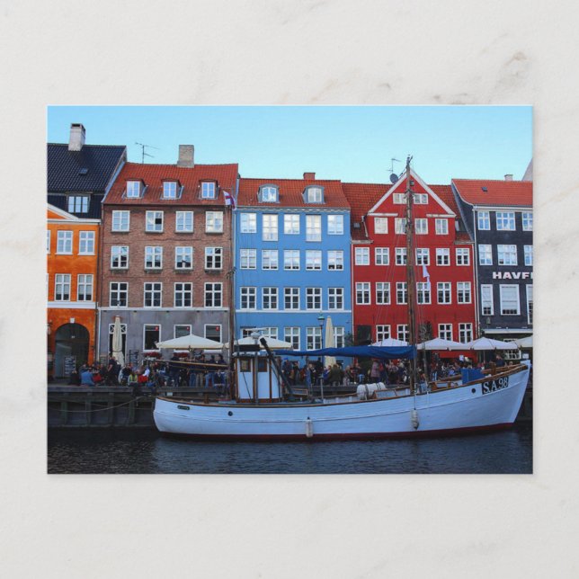 Nyhavn Köpenhamn Danmark Vykort (Framsida)