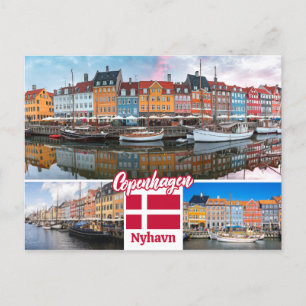 Nyhavn Köpenhamn Danmark Vykort