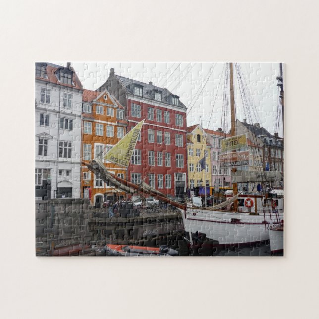 nyhavn Köpenhamn segla Pussel (Horisontell)
