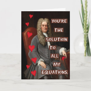 Nyhet Alla hjärtans dag Newton Geek Math Kärlek Helgkort