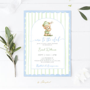 Nyhet för Klubben Golf Baby Shower Boy Inbjudningar