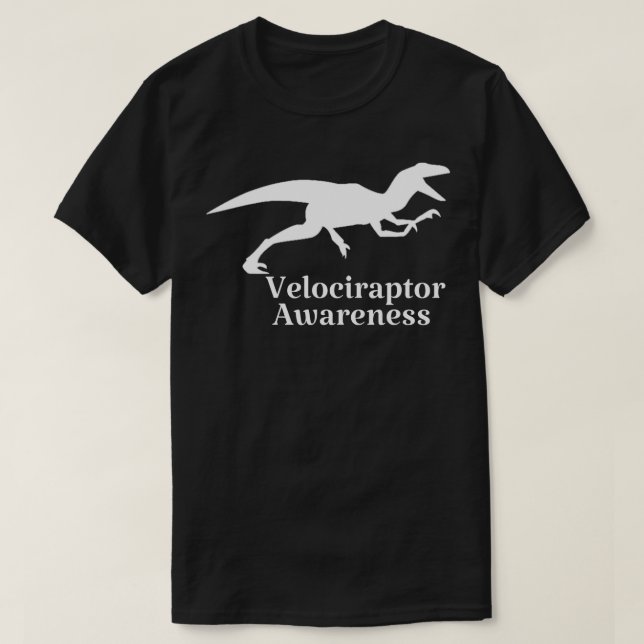 Nyhet för medvetandegörande av Velociraptor T Shirt (Design framsida)