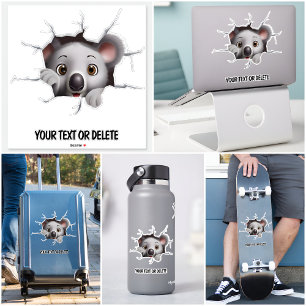 Nyhet Genombrott Hål Kikar Söt Koala Björn Klistermärken