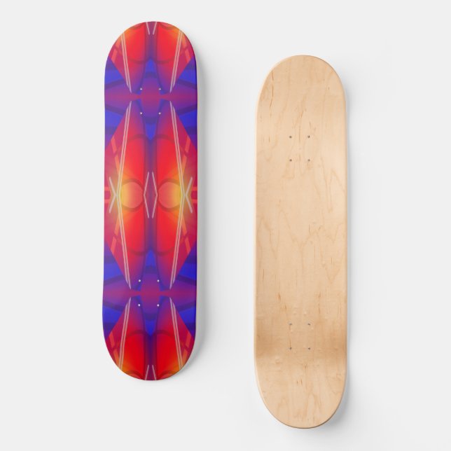 Nyhet - lagerstruktur, abstrakt design mini skateboard bräda 18,5 cm (Framsida)