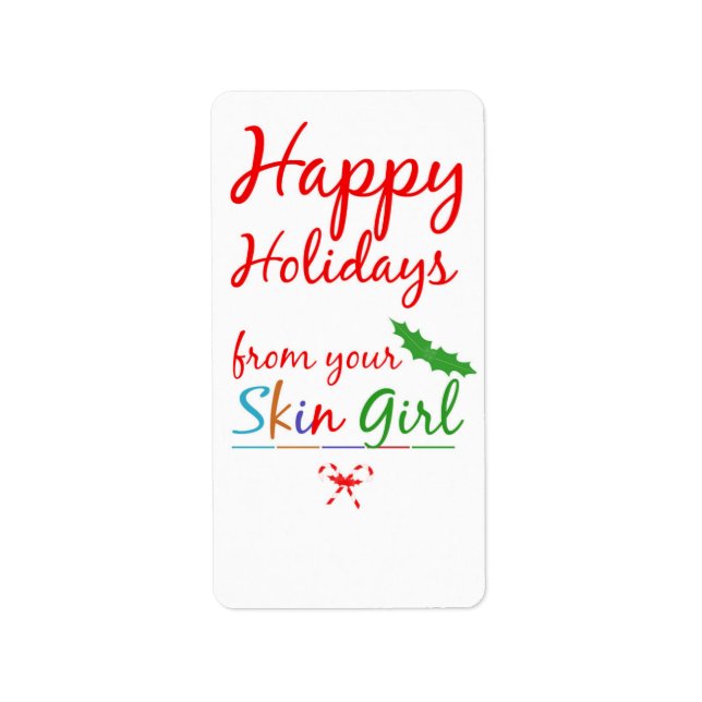 NYHET: Lycklig Helgdag-etiketter - från din SKIN-G Adressetikett (Framsidan)