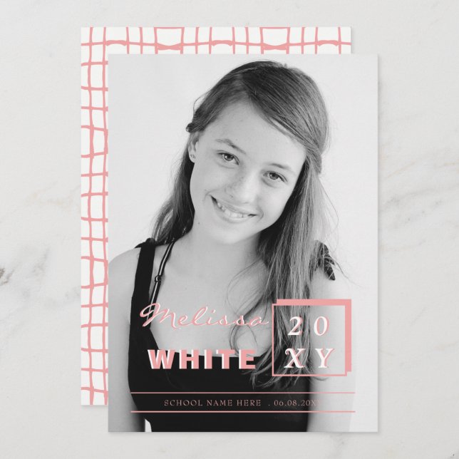 nyhet om det framtida studenten inbjudningar (Fram/baksida)