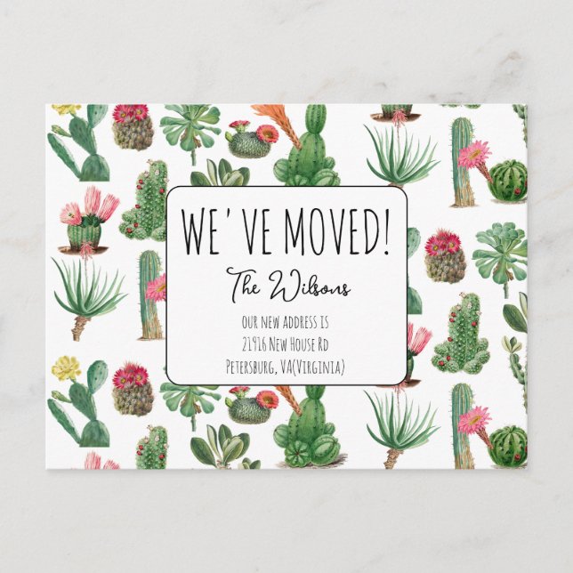 Nyhet om Flytta i hemmet - färgstark Vi har flytta Helg Vykort (Framsida)