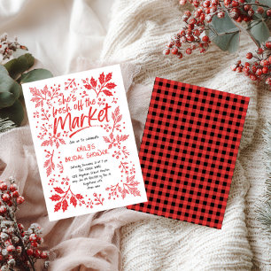 Nyhet om Marknaden Gingham Juldag Möhippa Inbjudningar