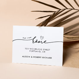 Nyhet om Ny adress Flytta i hemmet Vykort