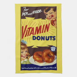 Nyhet om Vintagen "Vitamin Donuts" Kökshandduk