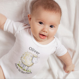 Nyhet till flockfåret Babygro Baby Bodykostym T Shirt