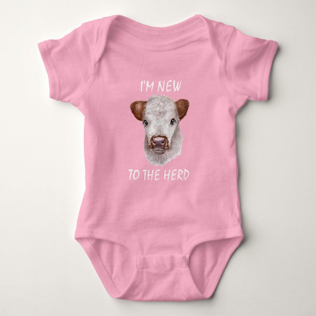 Nyhet till Herd Highland Cow Calf Baby Baby T Shirt (Framsida)