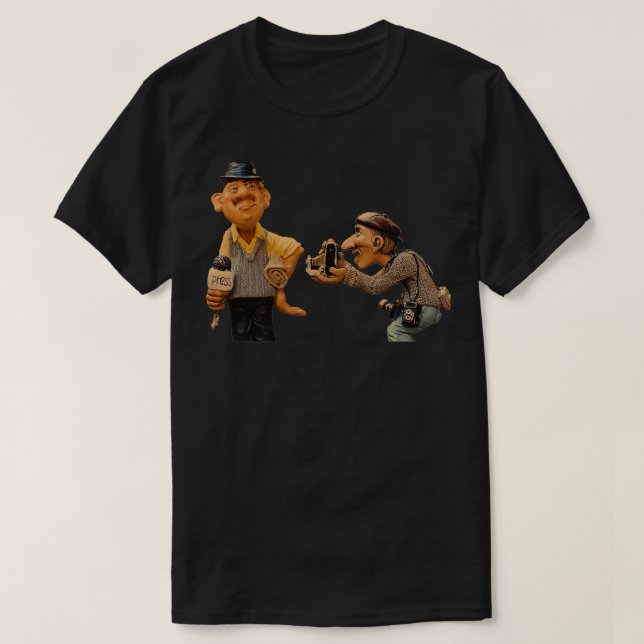 Nyheter från intervju med fotofotograf t shirt (Design framsida)