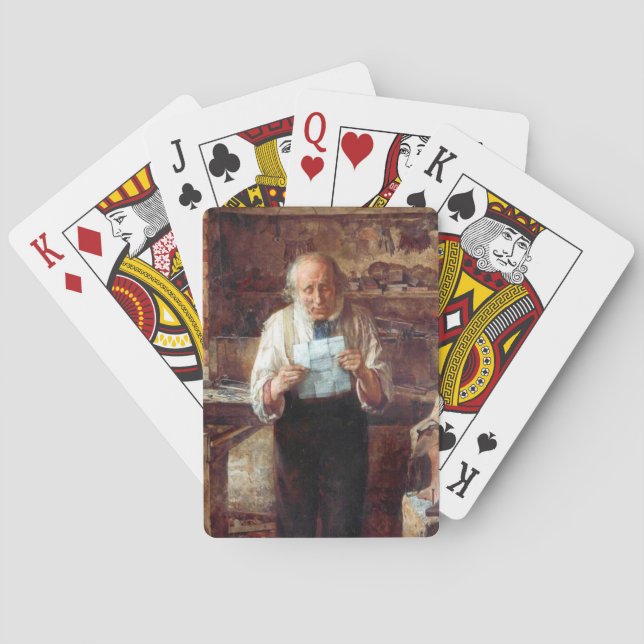 Nyheter från min son (av James Campbell) Casinokort (Baksidan)