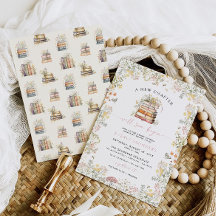 Nyheter i Storybook Baby Shower-inbjudan Flicka