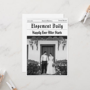 Nyheter i tidningen Newlyweds-meddelanden Inbjudningar