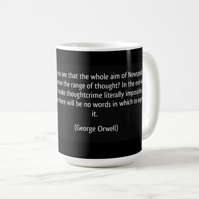 NYHETER OCH TANKPOLISEN (ORWELL) KAFFEMUGG (Framsida höger)