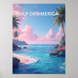 Nyheter om amerikanska golfen i pastellfärger poster