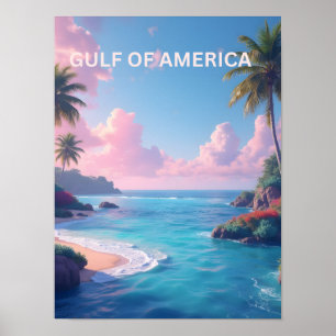 Nyheter om amerikanska golfen i pastellfärger poster
