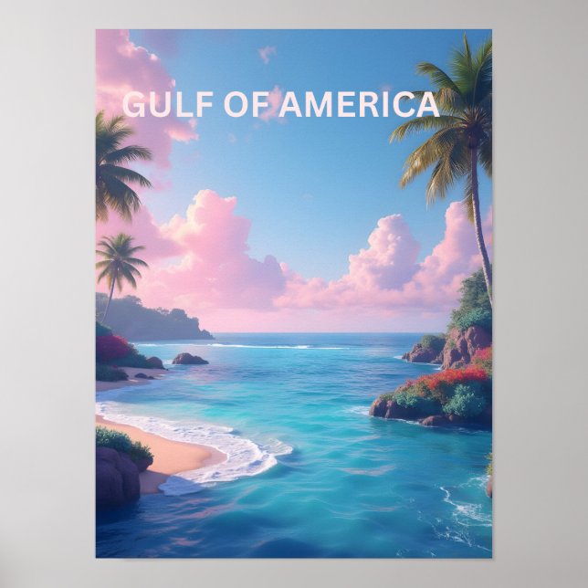 Nyheter om amerikanska golfen i pastellfärger poster (Framsidan)