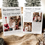 Nyheter Unik Mer Merrier Baby-julen Julkort<br><div class="desc">Vår nyhetsartikel Unika Helgdag Merrier Baby jul-kort är perfekten till att dina glatta nyheter och helgdag med familj och vänner! Det här kortet är formaterat som en klassisk tidning och fångar årets högdagrar i ett unikt och charmigt format. Det har en snygg design och avsnitt som innehåller uppdateringar, favoritminnen och...</div>