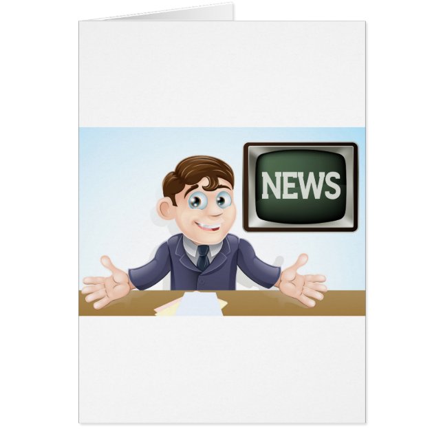 Nyheterna ankrar manen hälsningskort (Framsidan)