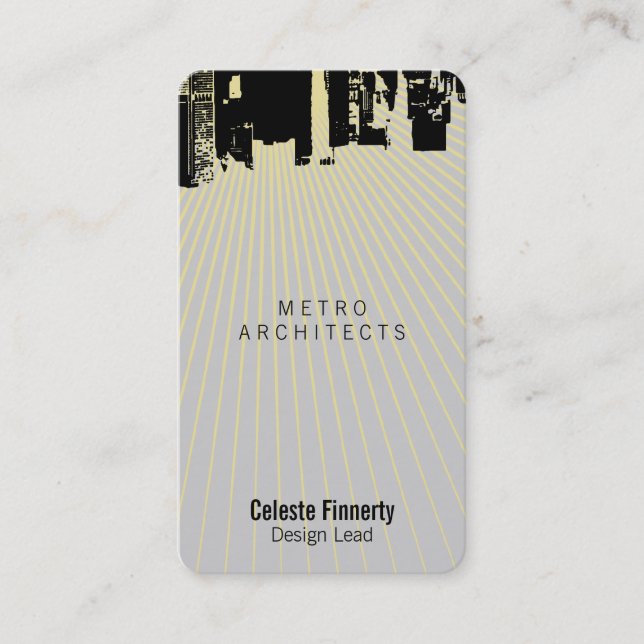 Nyheterna för i stadens centrum skymning för visitkort (Framsida)