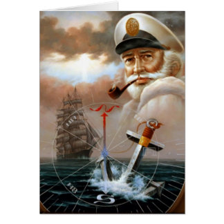 NYHETERNA & kartakapten 2 eller havskapten Hälsningskort
