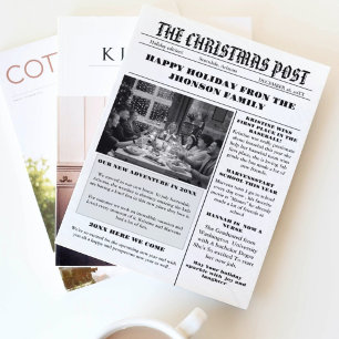 Nyhetsblad för julfamiljen + årstidsfotografi för inbjudningar