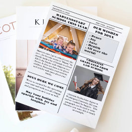 Nyhetsblad för julfamiljen + årstidsfotografi för  inbjudningar