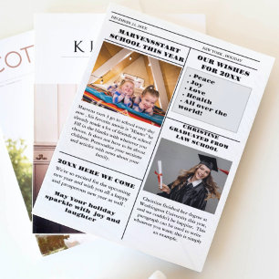 Nyhetsblad för julfamiljen + årstidsfotografi för inbjudningar