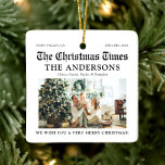 Nyhetsblad unikt - ettårig fotojul julgransprydnad keramik<br><div class="desc">The Newspaper Unique What A Year Photo jul Ceramic Ornament är en charmerande keepy för att hedra minnet av ditt år. Den här dekorationen är formaterad som en klassisk tidning och har ett foto på en personlig och framhäver dina mest minnesvärda stunder. Den skapar den som ett unikt tillägg till...</div>