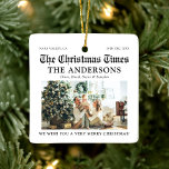 Nyhetsblad unikt - ettårig fotojul julgransprydnad keramik<br><div class="desc">The Newspaper Unique What A Year Photo jul Ceramic Ornament är en charmerande keepy för att hedra minnet av ditt år. Den här dekorationen är formaterad som en klassisk tidning och har ett foto på en personlig och framhäver dina mest minnesvärda stunder. Den skapar den som ett unikt tillägg till...</div>