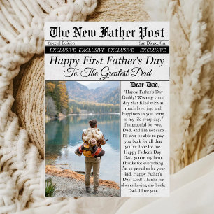 Nyhetsbladets unika Roligt - foto första Fars dag Kort