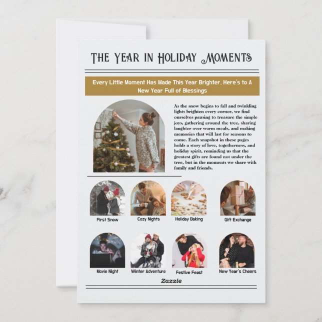 Nyhetsbrev Ark Foto Collage Jul Julkort (Baksida)