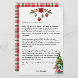 Nyhetsbrev för land-julfamiljen, lägg till text ut brevpapper