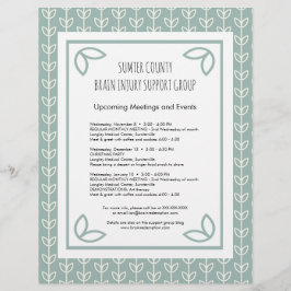 Nyhetsbrev för supportgrupp för Rustic Löv Reklamblad