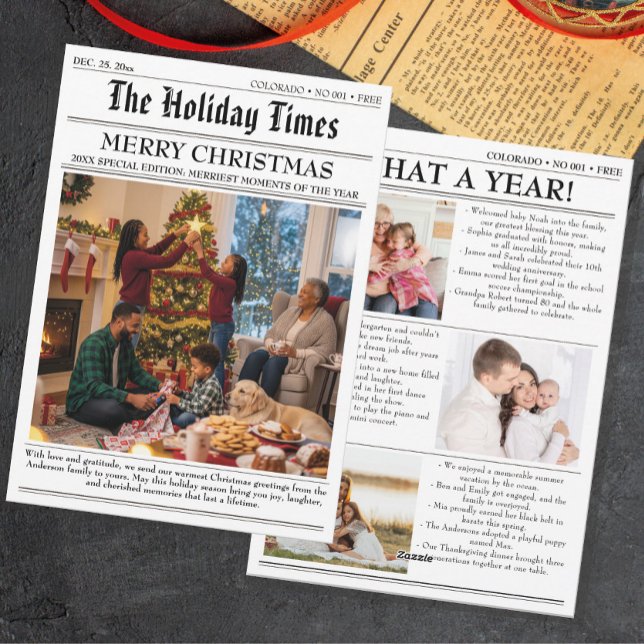 Nyhetsbrev om julfamiljen Fotoår i recension Julkort (Skapare uppladdad)