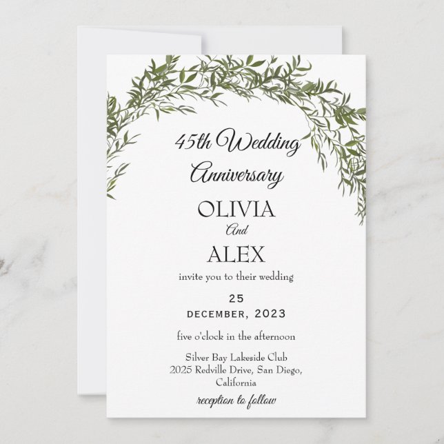 Nyhetsdag för Grey Bröllop Inbjudningar (Framsida)