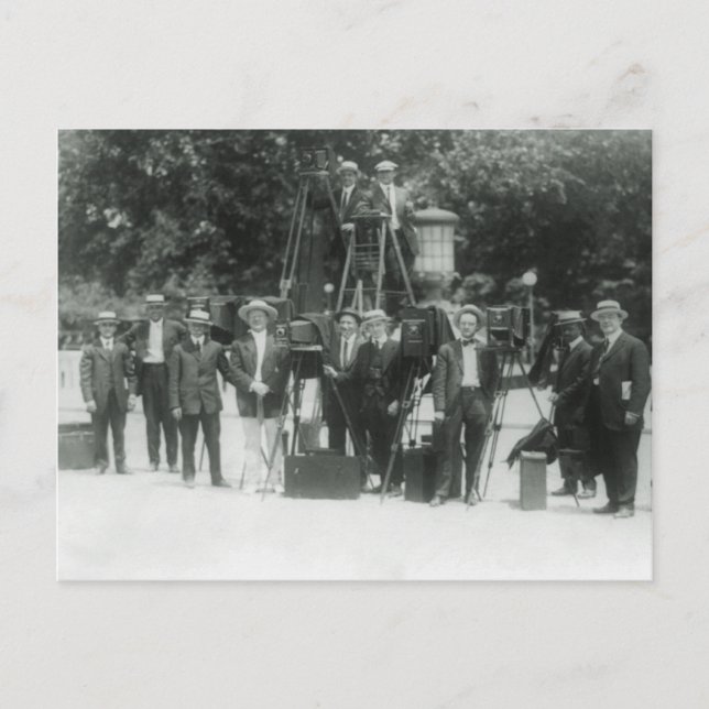Nyhetsfotografer för vintage vykort (Framsida)